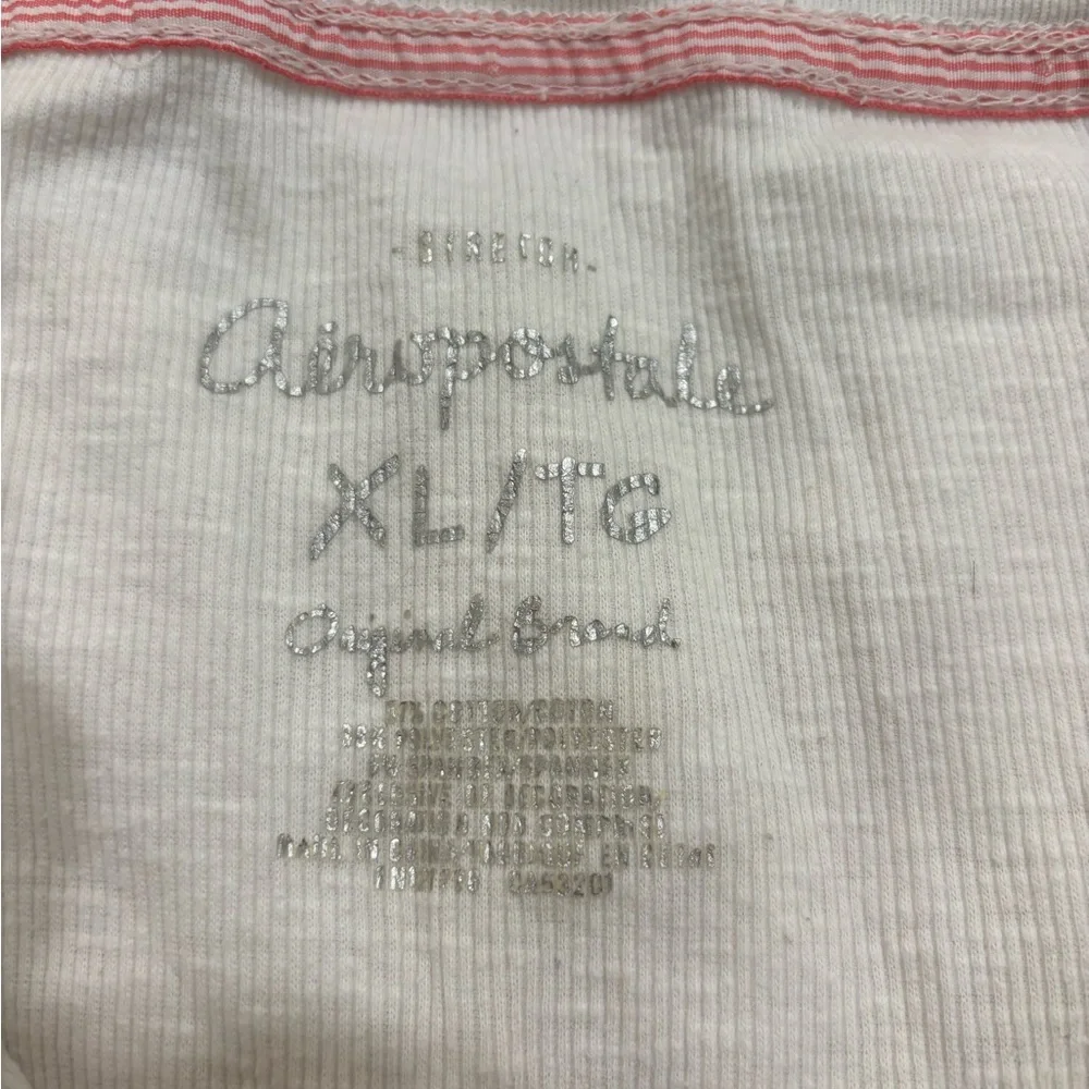 Aeropostale White and Pink Ribbed Top - Picture 4 of 4